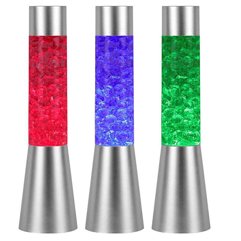 色が変わる液体グリッターナイトライト、氷のような形をした