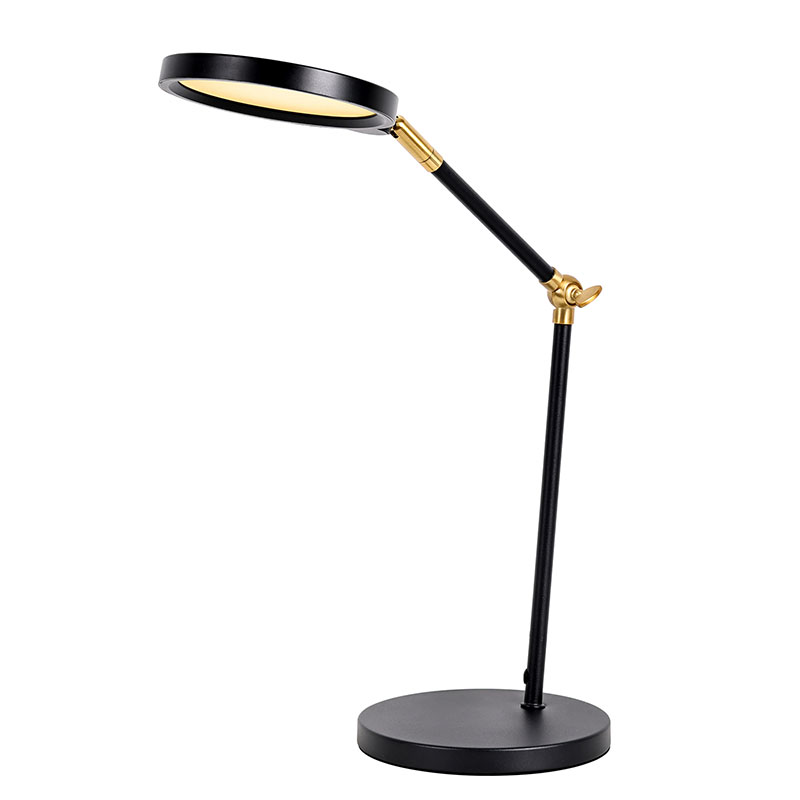 長い腕を備えたゴールドLEDデスクランプ