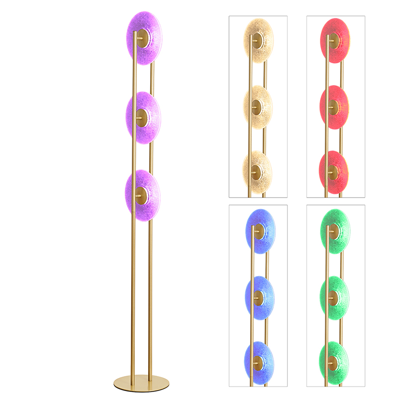 LED RGB フロアランプ 3 ディスク付き